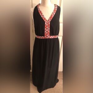 Nwot Halo black long sleeveless dress size xlarge